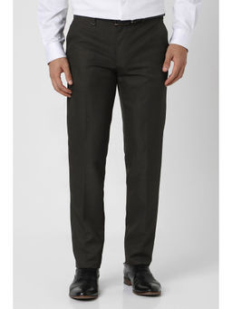 Van Heusen - Black Solid Slim Fit Trouser