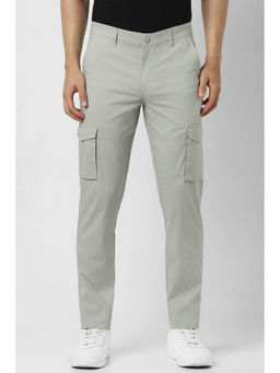 Van Heusen - Grey Solid Regular Fit Trouser