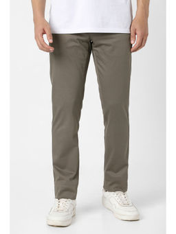 Van Heusen - Grey Solid Slim Fit Trouser