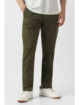 Van Heusen - Olive Solid Slim Fit Trouser