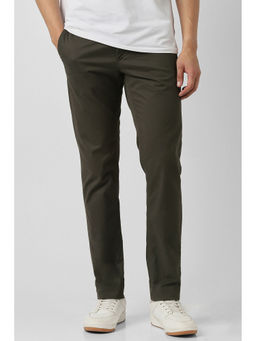 Van Heusen - Olive Solid Slim Fit Trouser