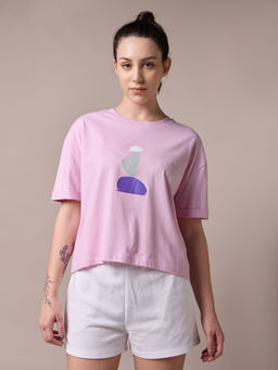 CULT - Rock Balance Pink Womens T-Shirt