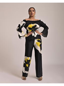 The Missy Co. - Black Floral Printed Ellie Off Shoulder Top