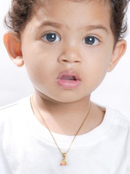 SWASHAA - Kid's Tiny Train 18K Gold Plated Necklace