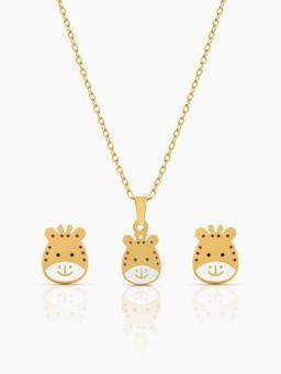 SWASHAA - Kid'S Tall Tots Giraffe 18K Gold Plated Jewellery Set