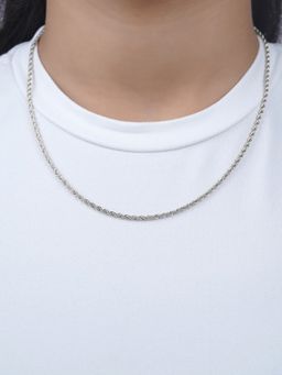 SWASHAA - Women's Silver Rope Necklace
