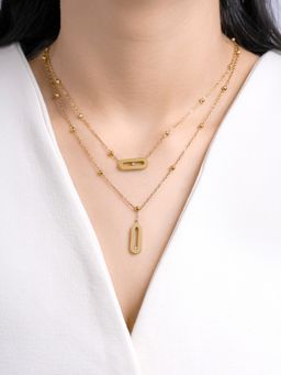 SWASHAA - Meluri Layered 18K Gold Plated Necklace