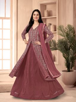 Trendmalls - Anarkali Lehenga Set with Dupatta