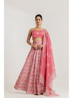 Pasha India - Multi-Color Kali Lehenga with Blouse and Dupatta