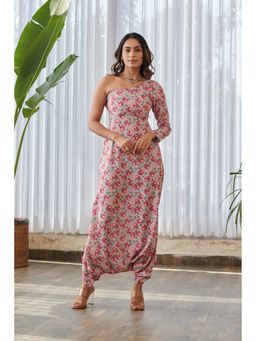 Pasha India - Grey One-Shoulder Dhoti Jumpsuit