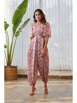 Pasha India - Grey Diamond Cut Jumpsuit