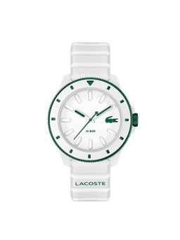 Lacoste - Men Quartz White Round Shape Dial Watch - 2011415 (M)