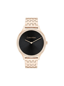 Calvin Klein - Women Quartz Black Round Shape Dial Watch - 25100003 (M)