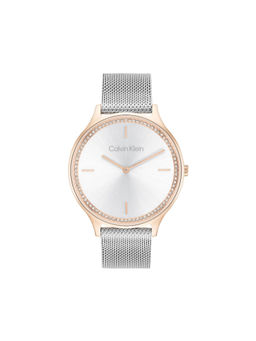 Calvin Klein - Women Quartz Silver Round Shape Dial Watch - 25100006 (M)
