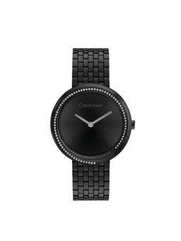 Calvin Klein - Women Quartz Black Round Shape Dial Watch - 25100039 (M)