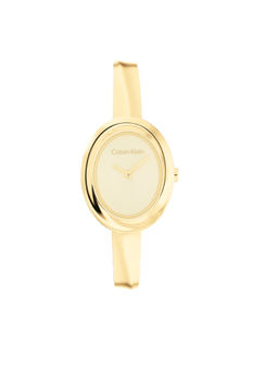 Calvin Klein - Women Quartz Gold Oval Shape Dial Watch - 25100056 (M)