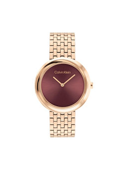 Calvin Klein - Women Quartz Maroon Round Shape Dial Watch - 25100067 (M)