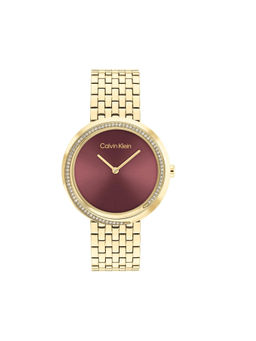 Calvin Klein - Women Quartz Maroon Round Shape Dial Watch - 25100069 (M)