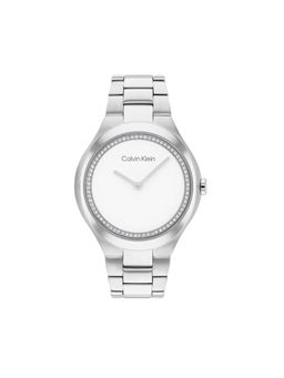 Calvin Klein - Women Quartz White Round Shape Dial Watch - 25200365 (M)