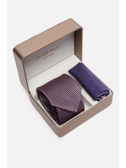 Allen Solly - Men Pink Embroidered Party Tie & Pocket Square