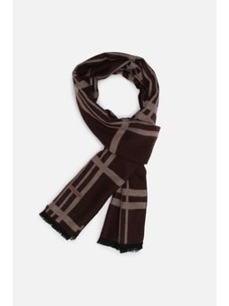 Van Heusen - Men Brown Check Casual Muffler
