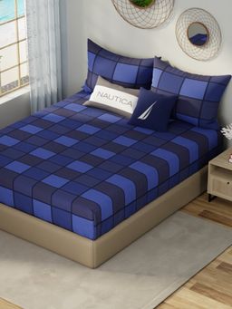 Nautica - Designer 100% Satin Cotton Xl King Bedsheet with 2 Pillow Covers