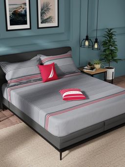 Nautica - Super Soft 100% Cotton King Bedsheet and 2 Pillow Covers
