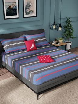 Nautica - Super Soft 100% Cotton King Bedsheet and 2 Pillow Covers