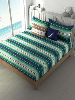 Nautica - 100% Premium Cotton King Bedsheet with 2 Pillow Covers