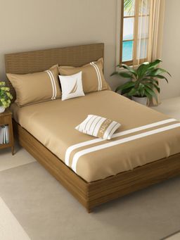 Nautica - Luxurious 100% Egyptian Satin Cotton King Bedsheet with 2 Pillow Covers