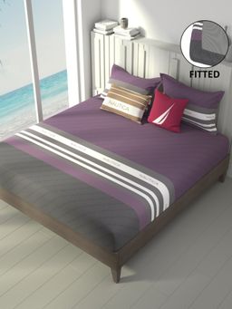 Nautica - Premium Cotton Fitted King Bedsheet with Elastic Corners