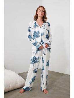 Trendyol - Blue Floral Pyjamas (Set of 2)