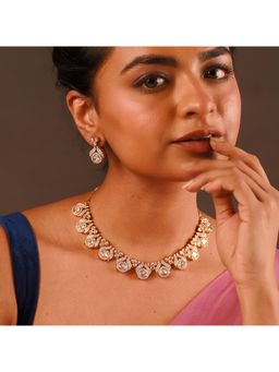 Voylla - Kundan Opulence Amber Royale Choker Jewellery Set