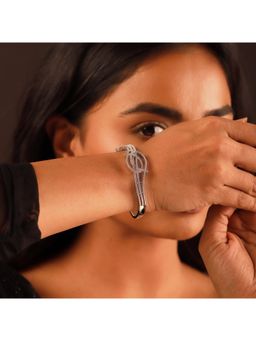 Voylla - Sparkling Elegance Luminara Knot American Diamond Kada