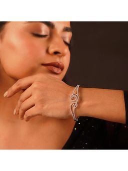 Voylla - Sparkling Elegance Serene Swirl American Diamond Kada