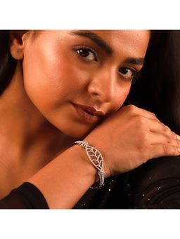 Voylla - Sparkling Elegance Aural Leaf American Diamond Kada