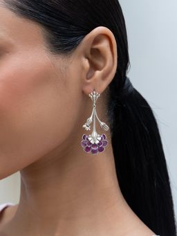 Shaya by CaratLane - Phool In 925 Silver Drop Earrings