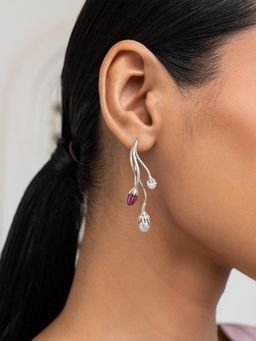 Shaya by CaratLane - Maua In 925 Silver Drop Earrings