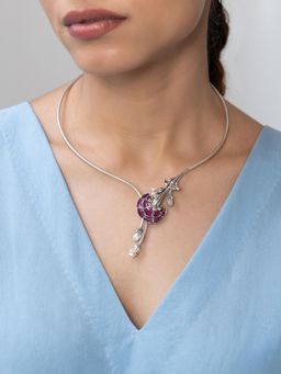 Shaya by CaratLane - Phool In 925 Silver Necklace