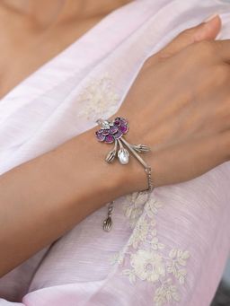 Shaya by CaratLane - Gul In 925 Silver Adjustable Bracelet