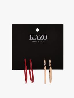 Kazo - Heart Hoop Earrings (Pack of 2)