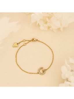 Guess - G Crystal Yellow Gold Womens Adjustable Bracelet