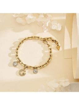 Guess - G Crystal Yellow Gold Womens Adjustable Bracelet