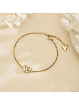 Guess - L.O.V.E. Yellow Gold Womens Adjustable Bracelet