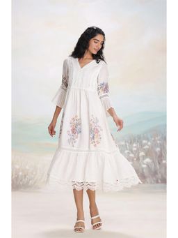 Kaveri - White Vintage Rosa Messenger Dress