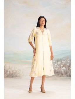 Kaveri - Yellow Iris Midi Dress