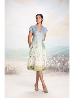 Kaveri - Blue Landscape Dress