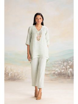 Kaveri - Green Flute Pipes Singapore Sling Co-Ord (Set of 2)