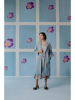 Uri by Mrunalini Rao - Blue Nora Trench Coat