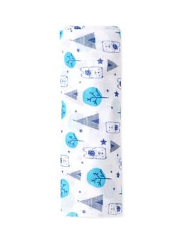 The Mom Store - Baby Swaddle Wrap- Blue Forest